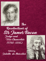 The Recollections of Sir James Bacon: Judge and Vice Chancellor, 1798-1895