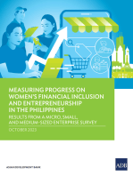 Measuring Progress on Women's Financial Inclusion and Entrepreneurship in the Philippines: Results from Micro, Small, and Medium-Sized Enterprise Survey