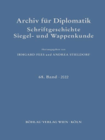 Archiv für Diplomatik, Schriftgeschichte, Siegel- und Wappenkunde: 68. Band 2022
