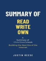 Summary of Read Write Own by Chris Dixon