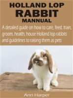 HOLLAND LOP RABBIT MANNUAL: A detailed guide on how to care, feed, train, groom, health, house Holland lop rabbits and guidelines to raising them as