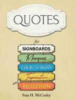 Quotes for Signboards, Marquees, Church Signs, Inspiration, and Reflection