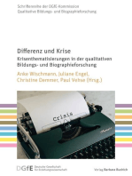 Differenz und Krise: Krisenthematisierungen in der qualitativen Bildungs- und Biographieforschung