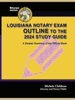Louisiana Notary Exam Outline to the 2024 Study Guide