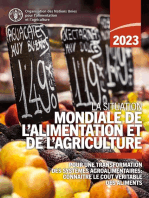 La Situation mondiale de l’alimentation et de l’agriculture 2023: Pour une transformation des systèmes agroalimentaires: connaître le coût véritable des aliments