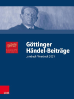 Göttinger Händel-Beiträge, Band 22: Jahrbuch/Yearbook 2021