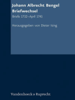 Johann Albrecht Bengel: Briefwechsel: Briefe 1732–April 1741