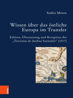 Wissen über das östliche Europa im Transfer: Edition, Übersetzung und Rezeption des "Tractatus de duabus Sarmatiis" (1517)