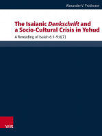 The Isaianic Denkschrift and a Socio-Cultural Crisis in Yehud: A Rereading of Isaiah 6:1–9:6[7]