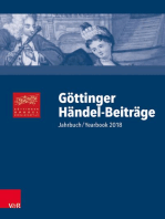 Göttinger Händel-Beiträge, Band 19: Jahrbuch/Yearbook 2018