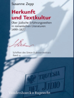 Herkunft und Textkultur: Über jüdische Erfahrungswelten in romanischen Literaturen 1499–1627