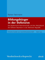 Bildungsbürger in der Defensive: Die akademische Beamtenschaft und der »Reichsbund der höheren Beamten« in der Weimarer Republik