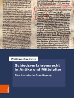 Schiedsverfahrensrecht in Antike und Mittelalter: Eine historische Grundlegung