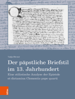 Der päpstliche Briefstil im 13. Jahrhundert: Eine stilistische Analyse der Epistole et dictamina Clementis pape quarti