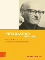 Peter Lotar (1910−1986): Kulturelle Praxis und autobiographisches Schreiben