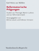 Reformatorische Prägungen: Studien zur Theologie Martin Luthers und zur Reformationszeit