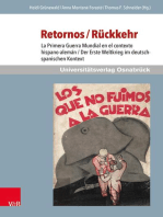 Retornos / Rückkehr: La Primera Guerra Mundial en el contexto hispano-alemán / Der Erste Weltkrieg im deutsch-spanischen Kontext