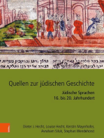 Quellen zur jüdischen Geschichte im Heiligen Römischen Reich und seinen Nachfolgestaaten: Jüdische Sprachen 16. bis 20. Jahrhundert