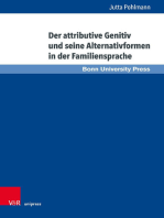 Der attributive Genitiv und seine Alternativformen in der Familiensprache