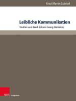 Leibliche Kommunikation: Studien zum Werk Johann Georg Hamanns
