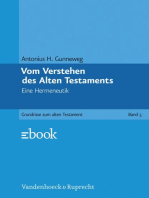 Vom Verstehen des Alten Testaments: Eine Hermeneutik