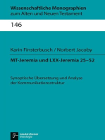 MT-Jeremia und LXX-Jeremia 25-52: Synoptische Übersetzung und Analyse der Kommunikationsstruktur