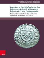 Regesten zu den Briefregistern des Deutschen Ordens II