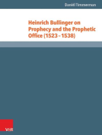 Heinrich Bullinger on Prophecy and the Prophetic Office (1523–1538)