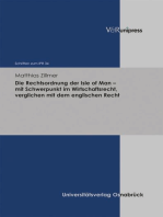 Die Rechtsordnung der Isle of Man – mit Schwerpunkt im Wirtschaftsrecht, verglichen mit dem englischen Recht