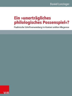 Ein "unerträgliches philologisches Possenspiel"?: Paulinische Schriftverwendung im Kontext antiker Allegorese