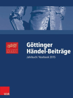 Göttinger Händel-Beiträge, Band 16: Jahrbuch/Yearbook 2015