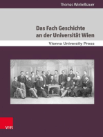 Das Fach Geschichte an der Universität Wien: Von den Anfängen um 1500 bis etwa 1975