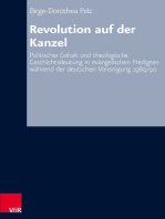 Revolution auf der Kanzel: Politischer Gehalt und theologische Geschichtsdeutung in evangelischen Predigten während der deutschen Vereinigung 1989/90