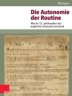 Die Autonomie der Routine: Wie im 12. Jahrhundert das englische Schatzamt entstand