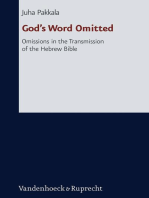 God's Word Omitted: Omissions in the Transmission of the Hebrew Bible
