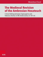 The Medieval Revision of the Ambrosian Hexateuch: Critical Editing between Septuaginta and Hebraica Veritas in Ms. Ambrosianus A 147 inf