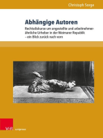 Abhängige Autoren: Rechtsdiskurse um angestellte und arbeitnehmerähnliche Urheber in der Weimarer Republik – ein Blick zurück nach vorn