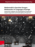 Mathematik in Sprachen Europas – Mathematics in Languages of Europe: Linguistische Zugänge und interdisziplinäre Perspektiven – Linguistic Approaches and Interdisciplinary Perspectives