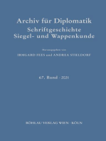 Archiv für Diplomatik, Schriftgeschichte, Siegel- und Wappenkunde: 67. Band 2021