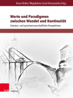 Werte und Paradigmen zwischen Wandel und Kontinuität: Literatur- und sprachwissenschaftliche Perspektiven