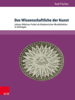 Das Wissenschaftliche der Kunst: Johann Nikolaus Forkel als Akademischer Musikdirektor in Göttingen