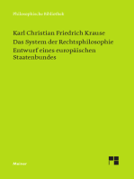 Das System der Rechtsphilosophie. Entwurf eines europäischen Staatenbundes