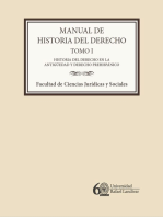Manual de historia del derecho. Tomo I: Historia del derecho en la antigüedad y derecho prehispánico