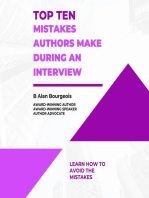 Top Ten Mistakes Authors Make During an Interview