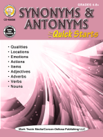 Synonyms & Antonyms Quick Starts Workbook, Grades 4 - 12