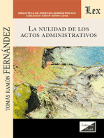 La nulidad de los actos administrativos