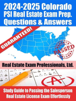 2024-2025 Colorado PSI Real Estate Exam Prep Questions & Answers: Study Guide to Passing the Salesperson Real Estate License Exam Effortlessly