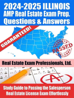 2024-2025 Illinois AMP Real Estate Exam Prep Questions & Answers: Study Guide to Passing the Salesperson Real Estate License Exam Effortlessly