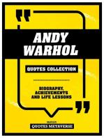 Andy Warhol - Quotes Collection: Biography, Achievements And Life Lessons