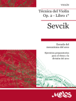 Sevcik Técnica del Violín Op. 2 - Libro 1°: Escuela del mecanismo del arco Ejercicios preparatorios para el ritmo y la división del arco